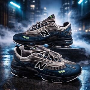 New Balance 1000 Sneakers Deep Ocean  Silver Metallic M1000S Men's 9.5 Tried On